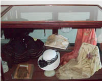 Clothing in dislpay case
