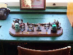 close-up view of office equipment