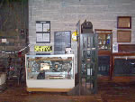 Display case of law enforcement artifacts
